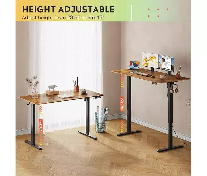 GALAXHERO Scrivania Elettrica Regolabile in Altezza 140 x 70 cm, Scrivania Ergonomica Sit-Stand con 3 Preimpostazioni di Memoria, per Casa e Ufficio