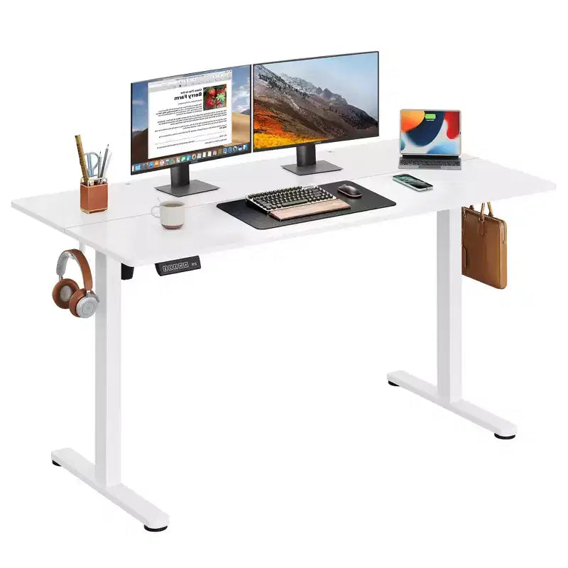 GALAXHERO Scrivania Elettrica Regolabile in Altezza 140 x 70 cm, Scrivania Ergonomica Sit-Stand con 3 Preimpostazioni di Memoria, per Casa e Ufficio