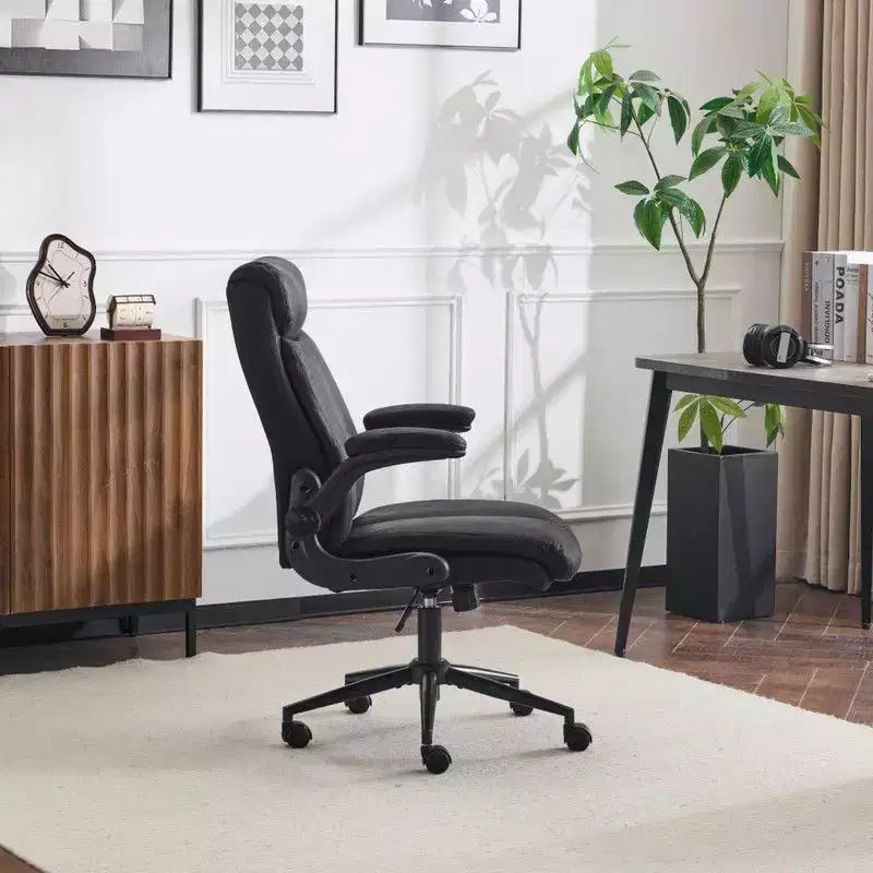 Karl Home | Sedia da Ufficio Girevole Mid-Back da 28 Pollici con Braccioli Regolabili