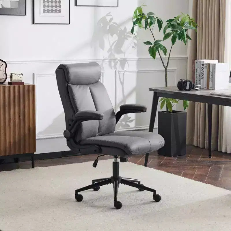 Karl Home | Sedia da Ufficio Girevole Mid-Back da 28 Pollici con Braccioli Regolabili