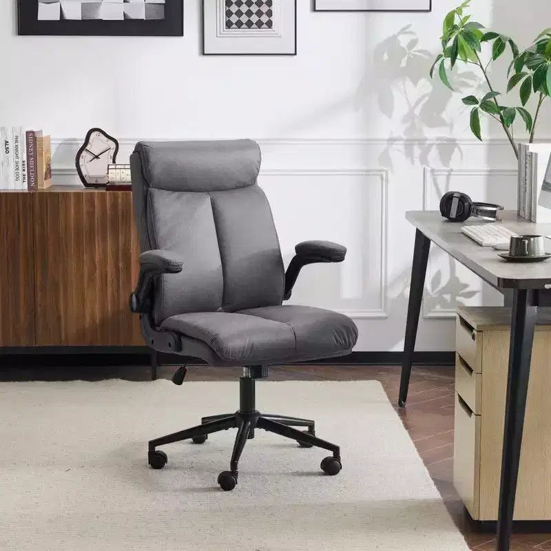 Karl Home | Sedia da Ufficio Girevole Mid-Back da 28 Pollici con Braccioli Regolabili