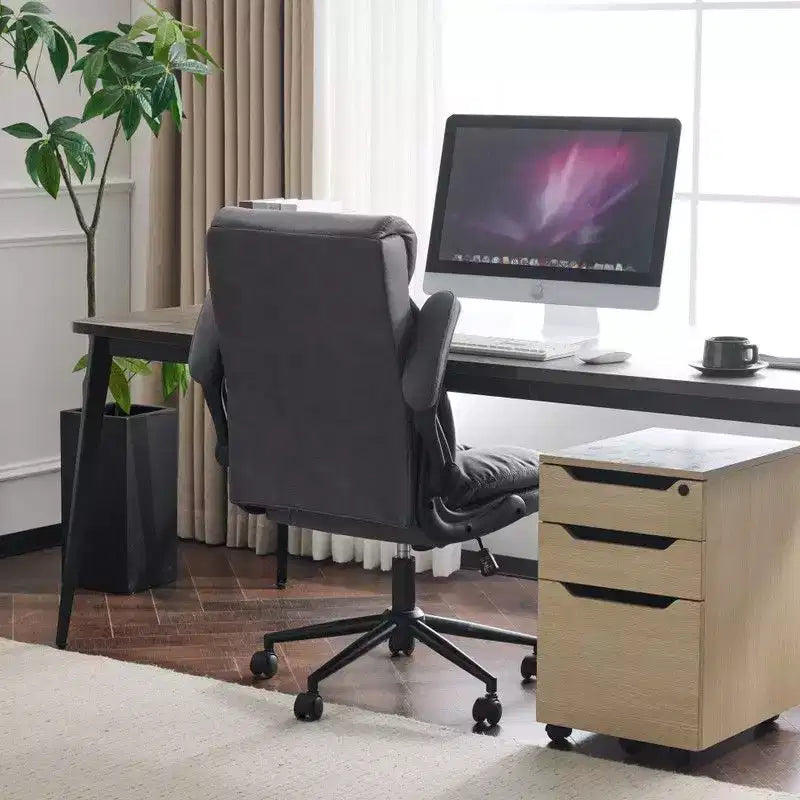 Karl Home | Sedia da Ufficio Girevole Mid-Back da 28 Pollici con Braccioli Regolabili