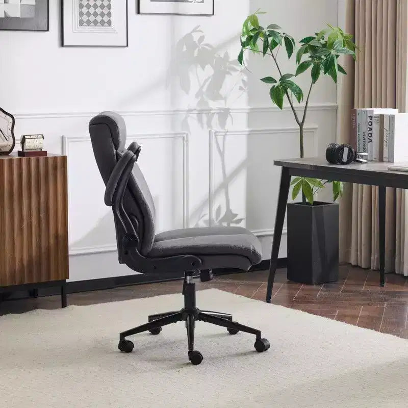Karl Home | Sedia da Ufficio Girevole Mid-Back da 28 Pollici con Braccioli Regolabili