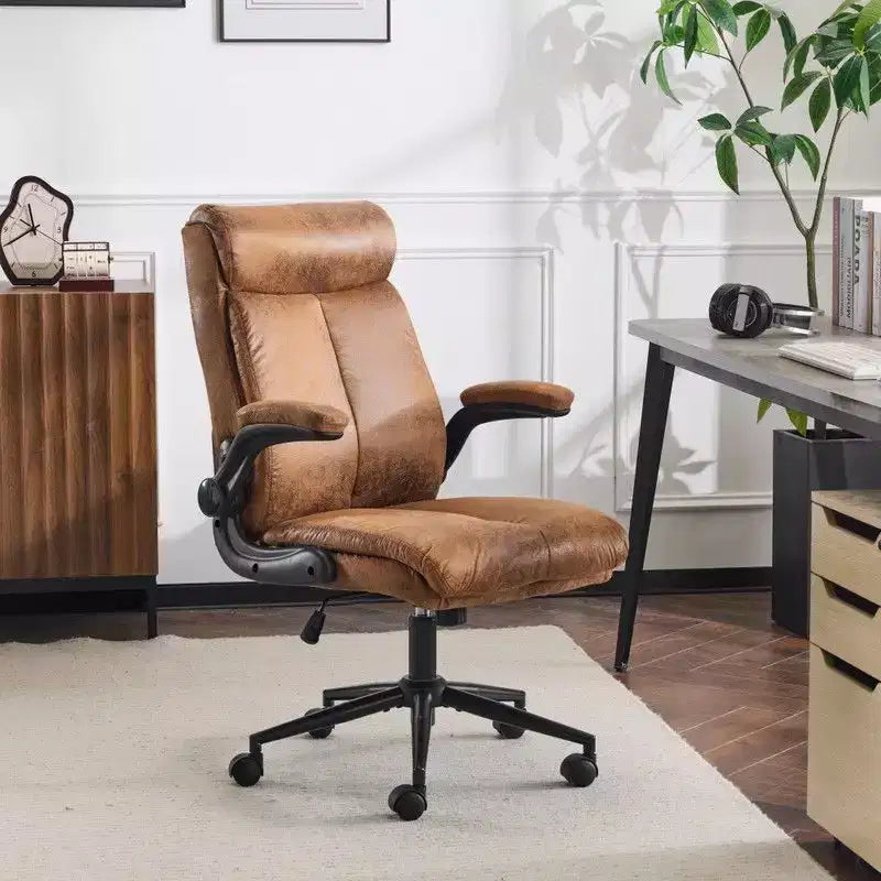 Karl Home | Sedia da Ufficio Girevole Mid-Back da 28 Pollici con Braccioli Regolabili