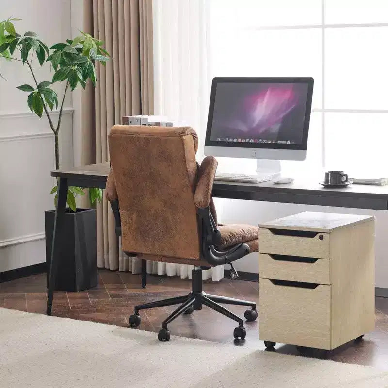 Karl Home | Sedia da Ufficio Girevole Mid-Back da 28 Pollici con Braccioli Regolabili