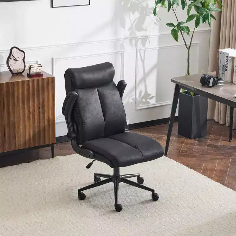 Karl Home | Sedia da Ufficio Girevole Mid-Back da 28 Pollici con Braccioli Regolabili