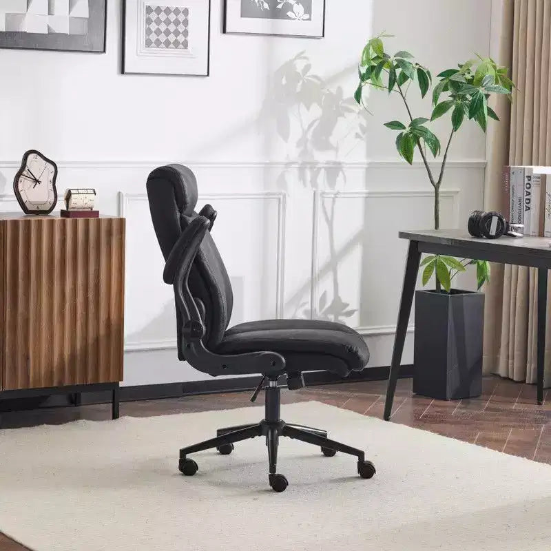 Karl Home | Sedia da Ufficio Girevole Mid-Back da 28 Pollici con Braccioli Regolabili