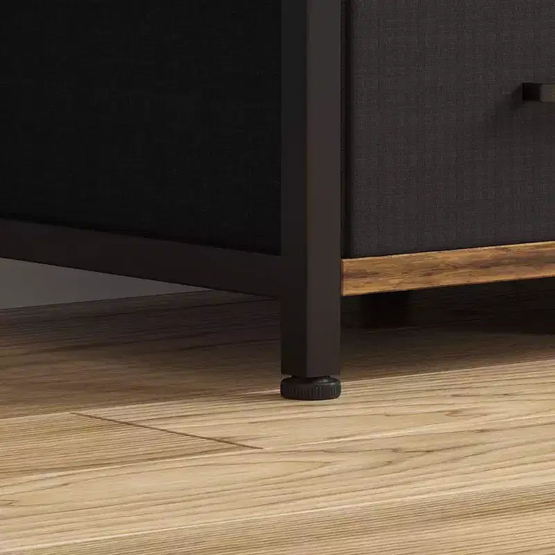 Armadio Aperto Karl con Pannello di Truciolato Marrone Vintage e Struttura in Ferro Nero 150x40x180 cm