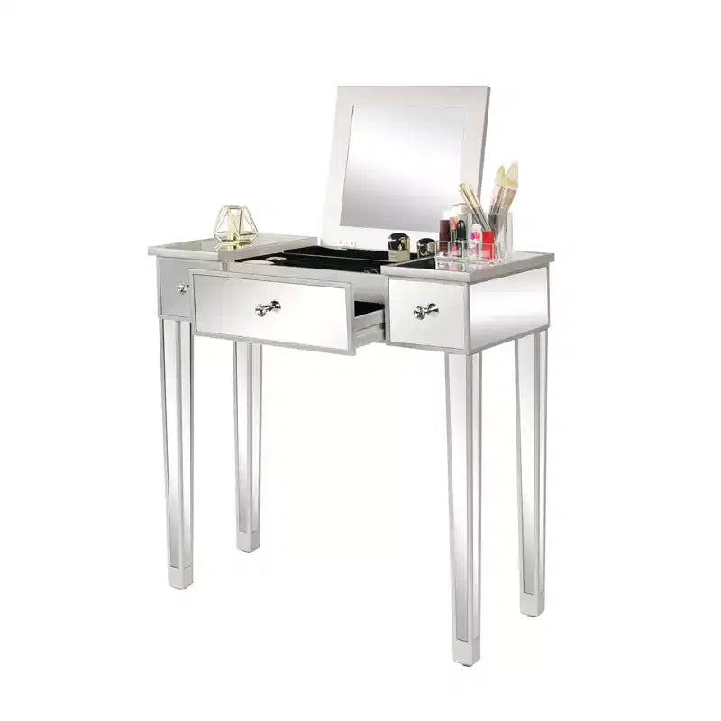 Scrittoio con armadio e piano in vetro Karl Home