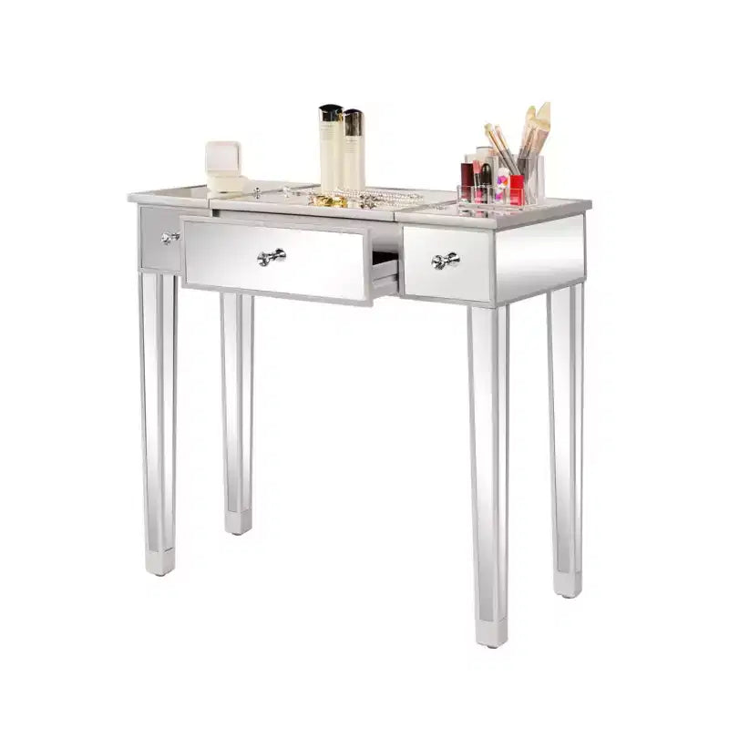 Scrittoio con armadio e piano in vetro Karl Home