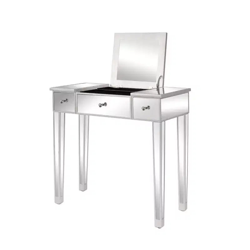 Scrittoio con armadio e piano in vetro Karl Home