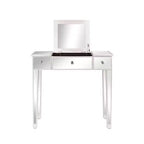 Scrittoio con armadio e piano in vetro Karl Home