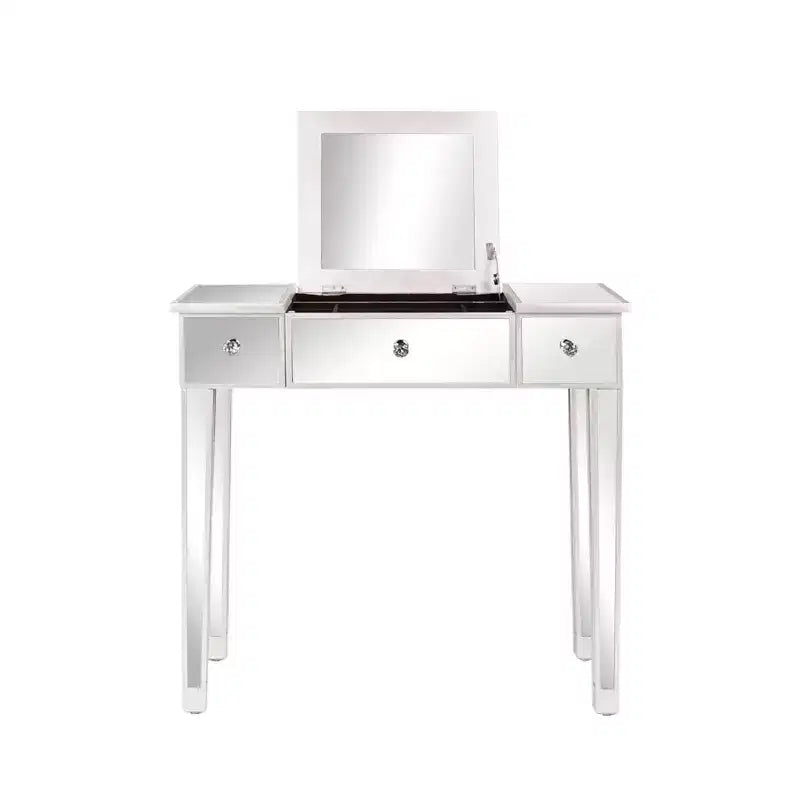 Scrittoio con armadio e piano in vetro Karl Home