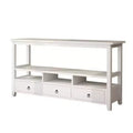 4 Layers 3 Drawers 3 Compartments Density Board 146.8*35.6*76.2cm White Entrance Table