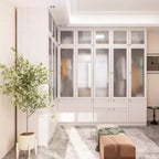 Famapy Modular Gray Combination Wardrobe: Customizable & Spacious Storage Solution