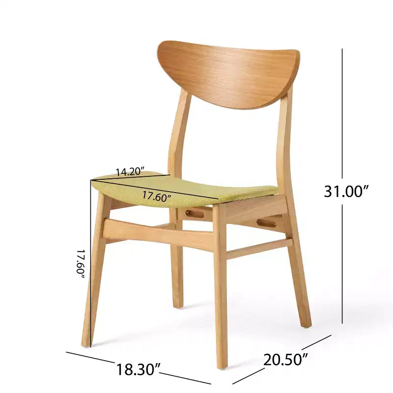 Set da pranzo Christopher Knight Home Anise in tessuto imbottito in legno in stile moderno di metà secolo, 5 pezzi