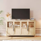 Credenza Modern Farmhouse - Madia con ante in vetro e spazio contenitore per sala da pranzo e soggiorno