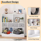 Acekool Organizer Giocattoli per Bambini, Scaffale con Ripiani, Contenitori e Cassetti, Armadietto Contenitore Sicuro per Bambini per Sala Giochi o Camera da Letto, 94 x 38 x 94 cm