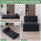 Divano letto pieghevole, divano pieghevole da pavimento con cuscino, divano letto futon convertibile, sedia pieghevole con supporto per la schiena, divano pieghevole portatile