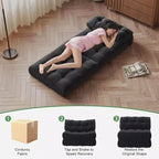 Divano letto pieghevole, divano pieghevole da pavimento con cuscino, divano letto futon convertibile, sedia pieghevole con supporto per la schiena, divano pieghevole portatile