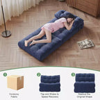 Divano letto pieghevole, divano pieghevole da pavimento con cuscino, divano letto futon convertibile, sedia pieghevole con supporto per la schiena, divano pieghevole portatile