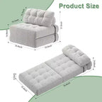 Divano letto pieghevole, divano pieghevole da pavimento con cuscino, divano letto futon convertibile, sedia pieghevole con supporto per la schiena, divano pieghevole portatile
