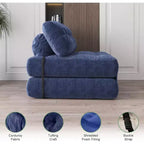 Divano letto pieghevole, divano pieghevole da pavimento con cuscino, divano letto futon convertibile, sedia pieghevole con supporto per la schiena, divano pieghevole portatile
