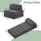 Divano letto pieghevole, divano pieghevole da pavimento con cuscino, divano letto futon convertibile, sedia pieghevole con supporto per la schiena, divano pieghevole portatile