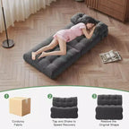 Divano letto pieghevole, divano pieghevole da pavimento con cuscino, divano letto futon convertibile, sedia pieghevole con supporto per la schiena, divano pieghevole portatile
