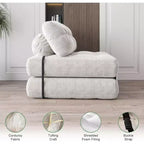 Divano letto pieghevole, divano pieghevole da pavimento con cuscino, divano letto futon convertibile, sedia pieghevole con supporto per la schiena, divano pieghevole portatile