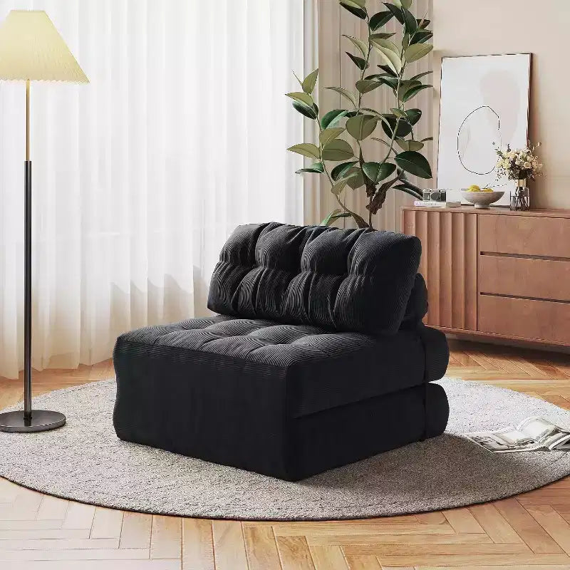 Divano letto pieghevole, divano pieghevole da pavimento con cuscino, divano letto futon convertibile, sedia pieghevole con supporto per la schiena, divano pieghevole portatile