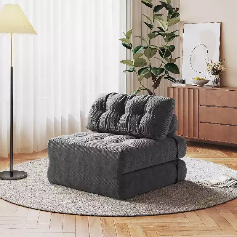 Divano letto pieghevole, divano pieghevole da pavimento con cuscino, divano letto futon convertibile, sedia pieghevole con supporto per la schiena, divano pieghevole portatile