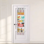 VEVOR Organizer per dispensa da appendere alla porta, organizer e contenitore per dispensa a 8 livelli, portaspezie in acciaio resistente, bianco