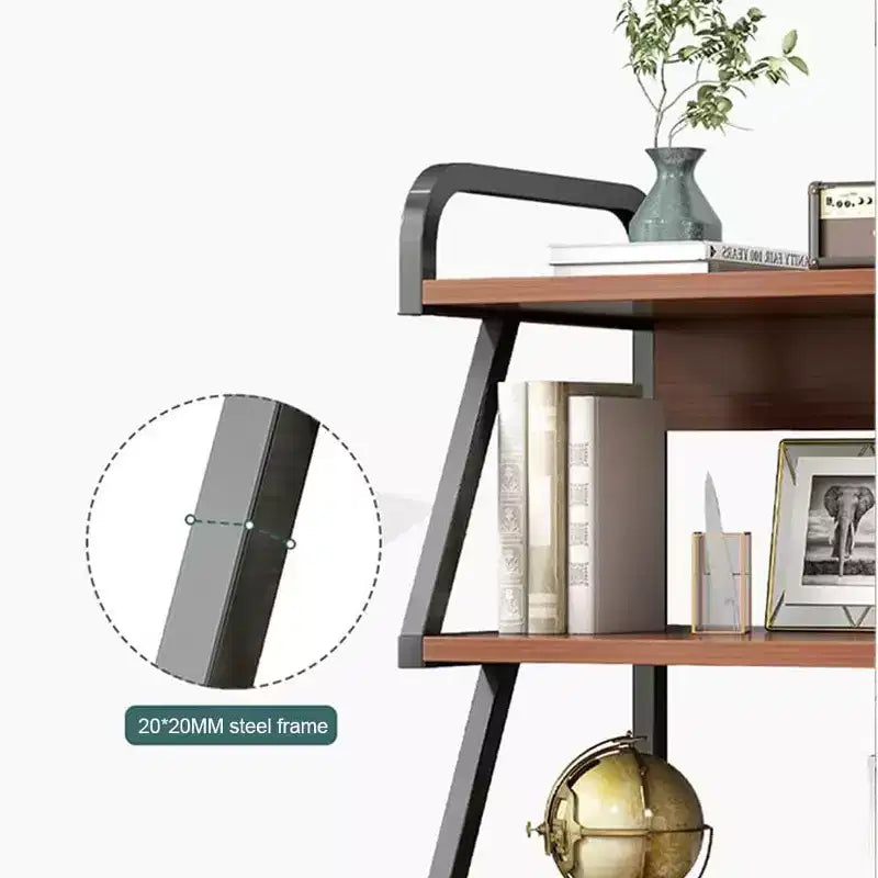 Carrello mobile porta stampante a 3 ripiani con ruote bloccabili e fermi posteriori per ufficio domestico