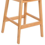 Sgabelli da bar in rattan Mid Century Modern, altezza bancone con rivestimento in similpelle/tessuto Bouclé e schienale in rattan per isola cucina