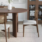 PexFix Tavolo da pranzo ovale in legno massello 67 x 33,5 Tavolo da cucina moderno rustico con gambe ad arco reversibili per soggiorno cucina ufficio noce