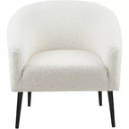 Meridian Furniture, poltrona Barlow in finta pelliccia di pecora bianca