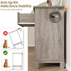 Comò a 6 cassetti per camera da letto, Comodino cassettiera larga 47" con contenitore indipendente, Cassettiera in legno per soggiorno, camera da letto, ingresso