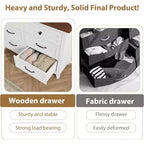 Comò a 6 cassetti per camera da letto, Comodino cassettiera larga 47" con contenitore indipendente, Cassettiera in legno per soggiorno, camera da letto, ingresso