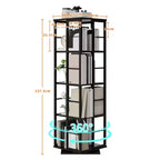 Libreria Girevole a 4 Livelli, 360° con Struttura in Metallo (15,75x54)