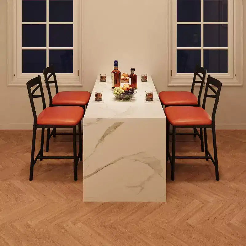 Sgabelli da bar Acekool (set da 2), sedie imbottite altezza bancone con cuscini spessi e supporto per la schiena per isola cucina e appartamento