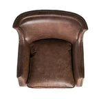 Christopher Knight Home Njord, poltrona club contemporanea rivestita in pelle pieno fiore con borchie