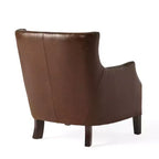 Christopher Knight Home Njord, poltrona club contemporanea rivestita in pelle pieno fiore con borchie