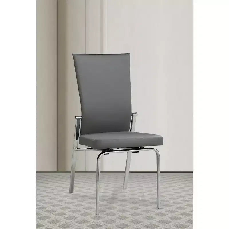 Chintaly Imports, Sedia per Sala da Pranzo Motion Back - Set di 2, Grigio