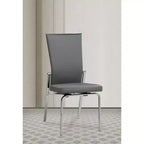 Chintaly Imports, Sedia per Sala da Pranzo Motion Back - Set di 2, Grigio