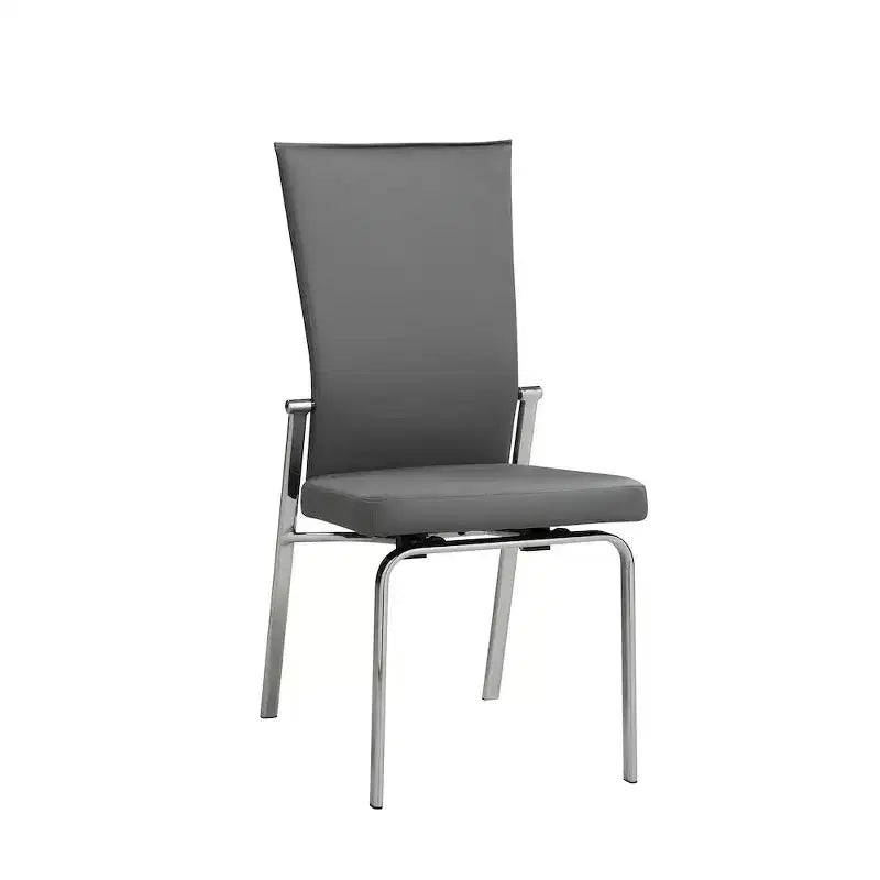 Chintaly Imports, Sedia per Sala da Pranzo Motion Back - Set di 2, Grigio