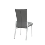 Chintaly Imports, Sedia per Sala da Pranzo Motion Back - Set di 2, Grigio