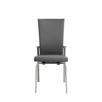Chintaly Imports, Sedia per Sala da Pranzo Motion Back - Set di 2, Grigio
