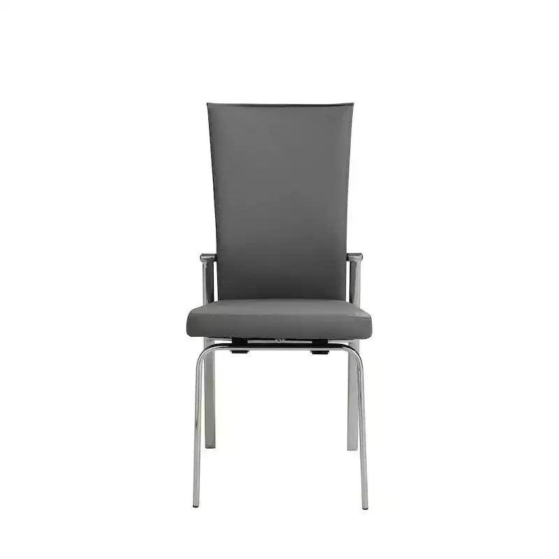 Chintaly Imports, Sedia per Sala da Pranzo Motion Back - Set di 2, Grigio