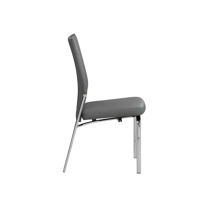 Chintaly Imports, Sedia per Sala da Pranzo Motion Back - Set di 2, Grigio